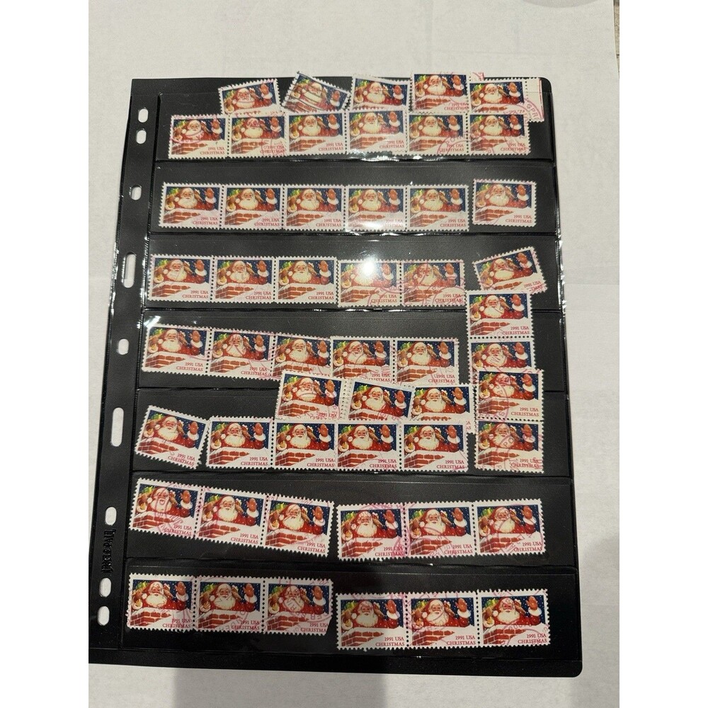 US Scott #2579 Christmas Santa Claus in Chimney 29c Stamp Block of +100 - Picture 2 of 7